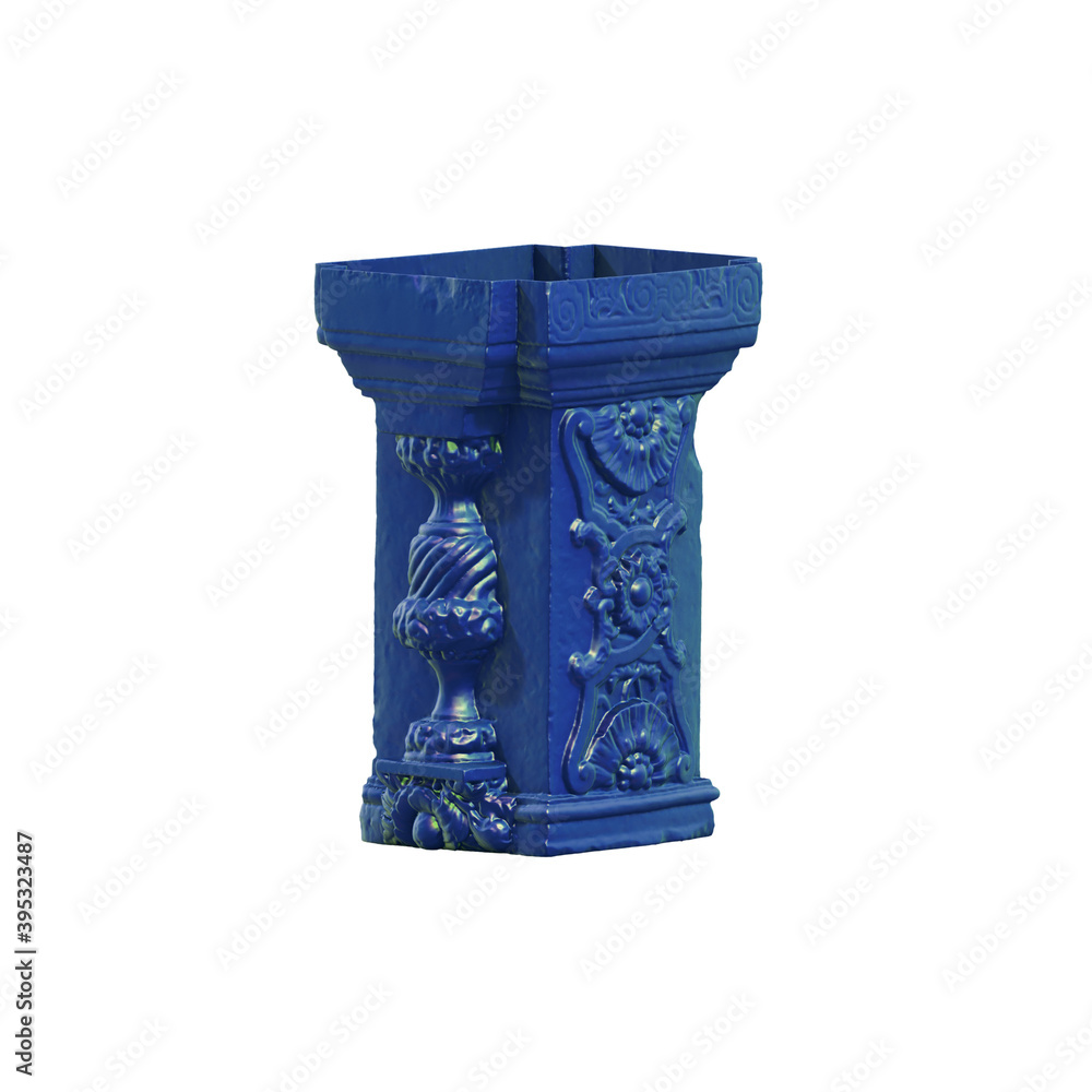 Fototapete a collection of sculptures made in neon style on a black background for your design ideas. 3d render