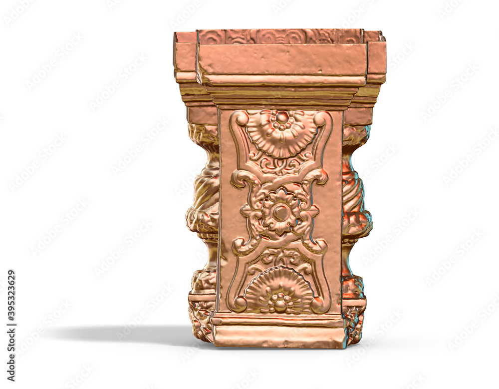 Fototapete a collection of sculptures made in neon style on a black background for your design ideas. 3d render