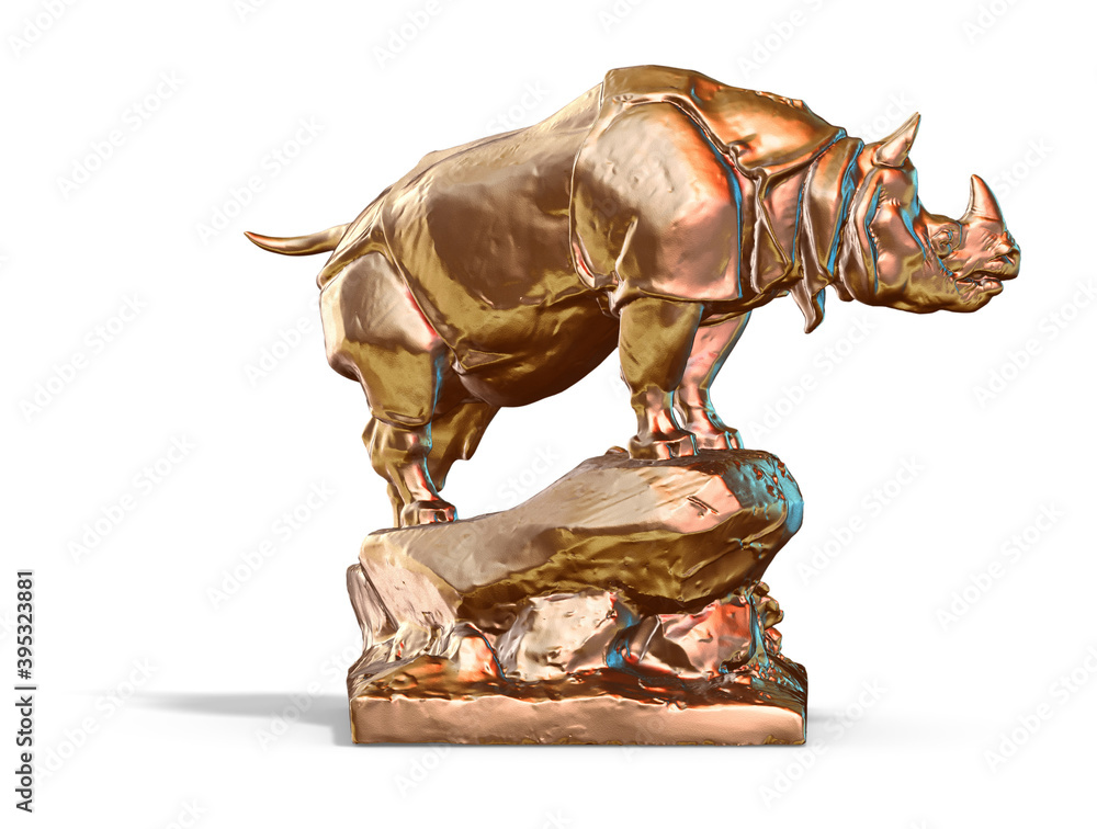 Fototapete a collection of sculptures made in neon style on a black background for your design ideas. 3d render