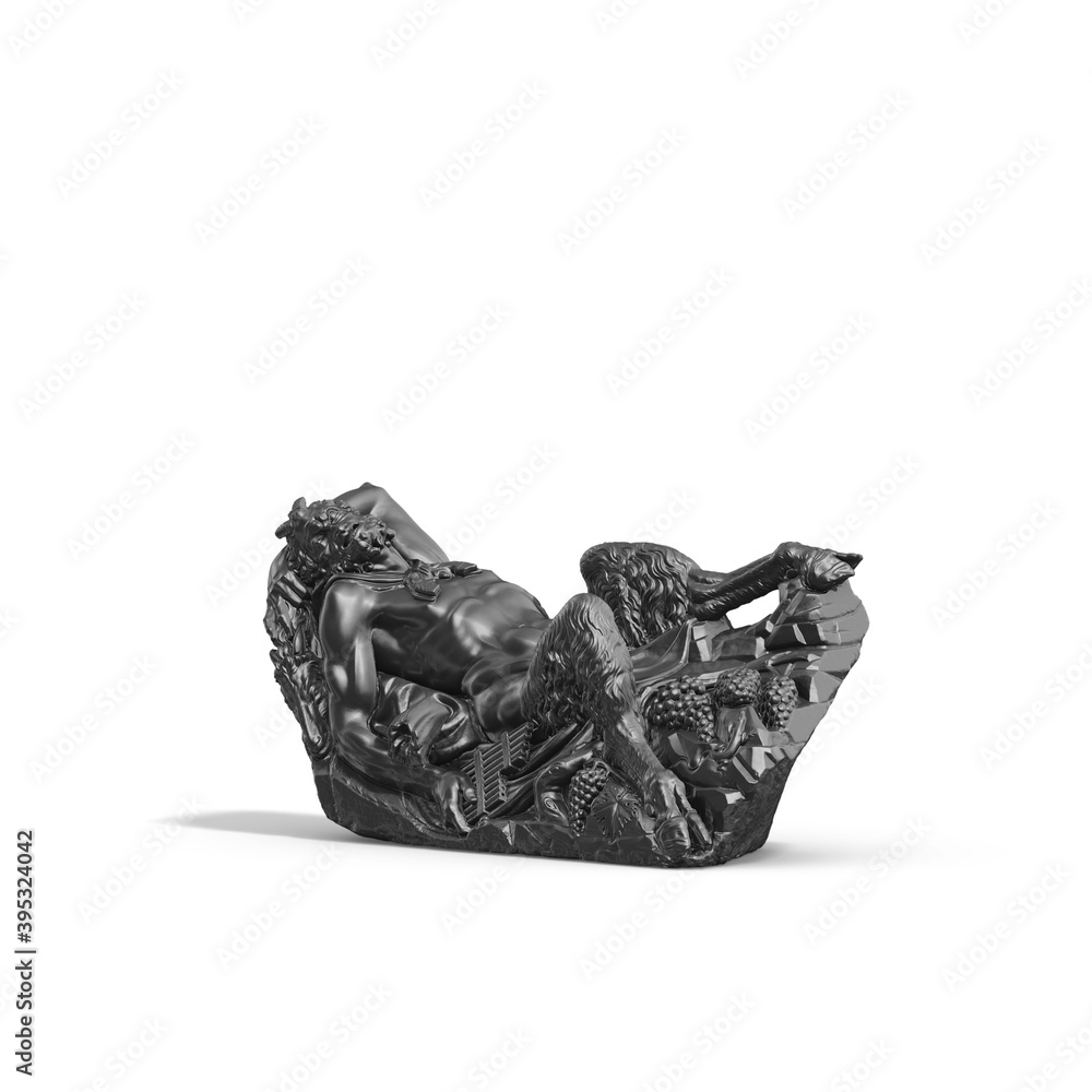 Poster a collection of sculptures made in neon style on a black background for your design ideas. 3d render