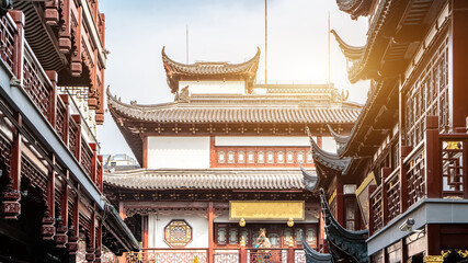 Shanghai City God Temple ancient architectural landscape