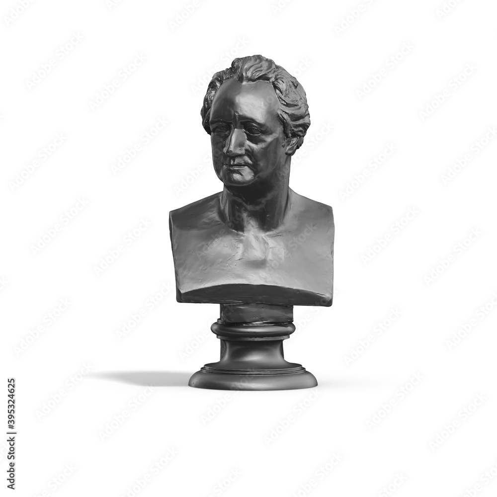 Fototapete a collection of sculptures made in neon style on a black background for your design ideas. 3d render