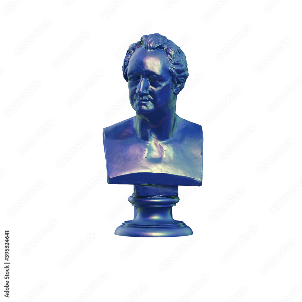 Fototapete a collection of sculptures made in neon style on a black background for your design ideas. 3d render