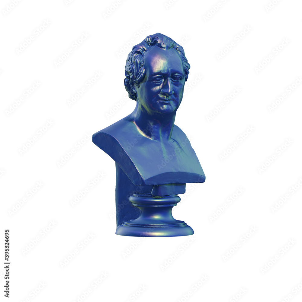 Fototapete a collection of sculptures made in neon style on a black background for your design ideas. 3d render