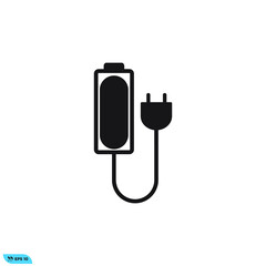 Icon vector graphic of Battery charger, good for template