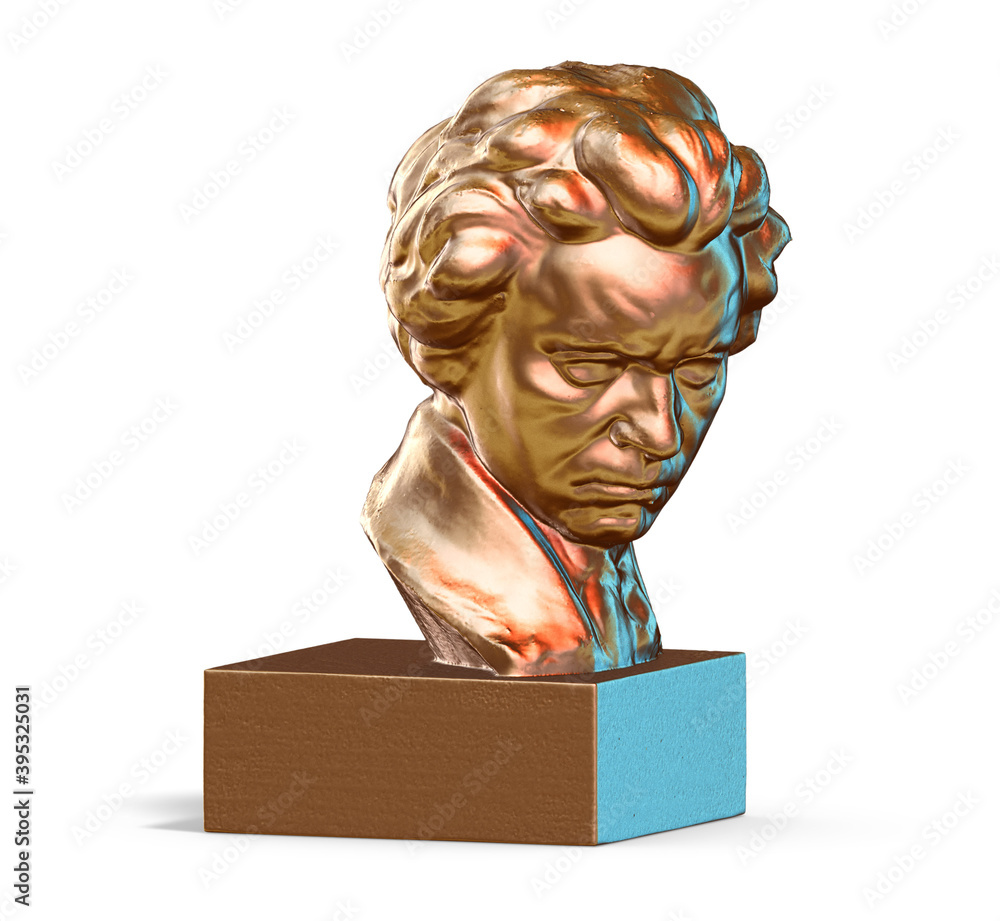 Fototapete a collection of sculptures made in neon style on a black background for your design ideas. 3d render