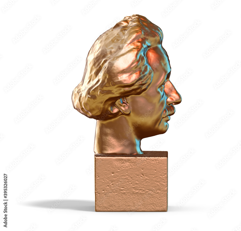 Fototapete a collection of sculptures made in neon style on a black background for your design ideas. 3d render