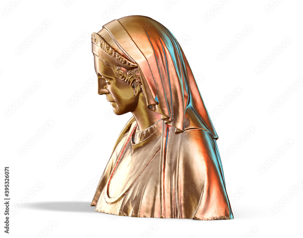 Fototapete a collection of sculptures made in neon style on a black background for your design ideas. 3d render