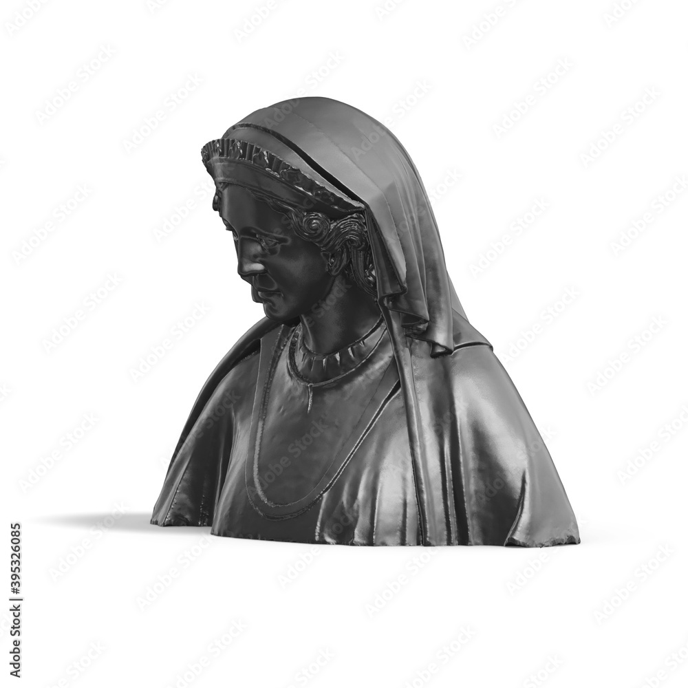 Fototapete a collection of sculptures made in neon style on a black background for your design ideas. 3d render