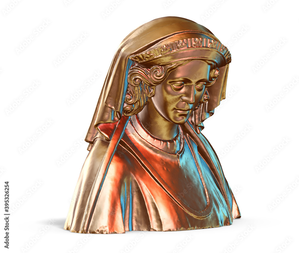 Fototapete a collection of sculptures made in neon style on a black background for your design ideas. 3d render