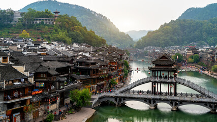 Beautiful scenery of Fenghuang ancient town