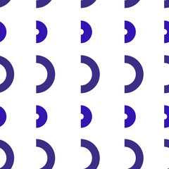 Seamless pattern with big and small purple semicircles