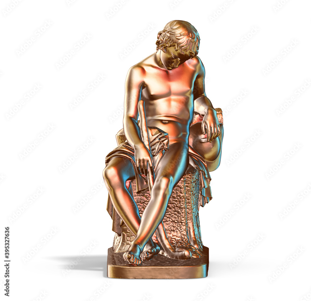 Poster a collection of sculptures made in neon style on a black background for your design ideas. 3d render