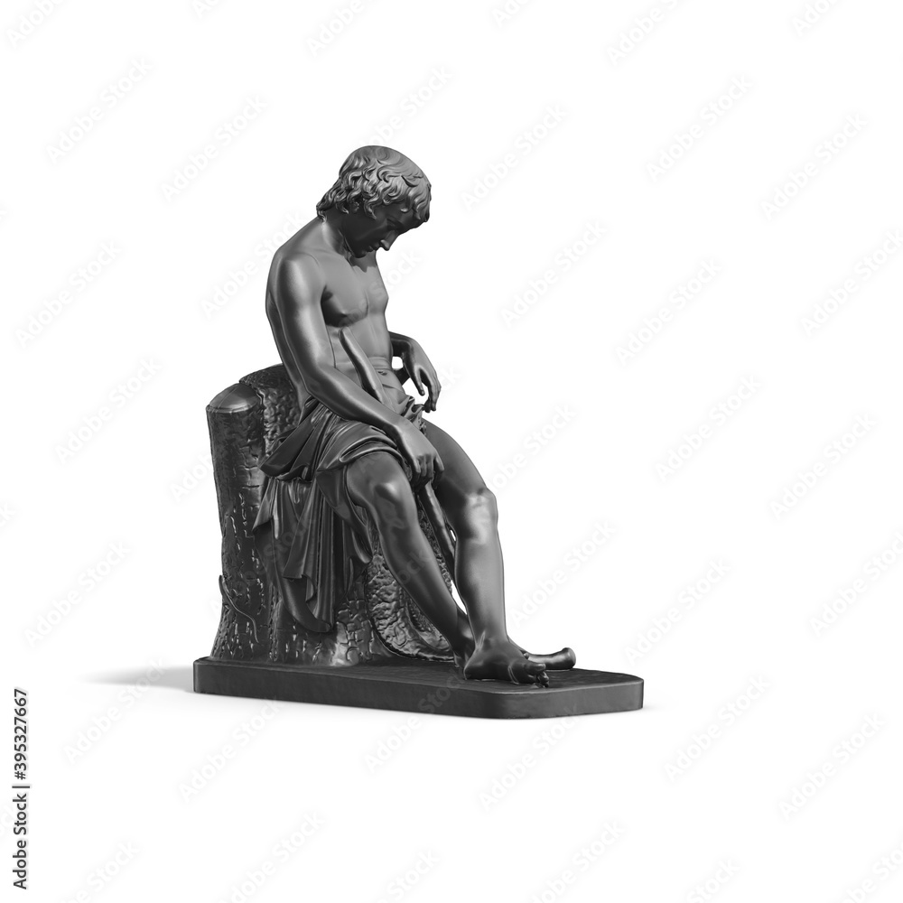Fototapete a collection of sculptures made in neon style on a black background for your design ideas. 3d render