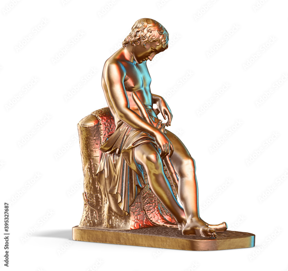Fototapete a collection of sculptures made in neon style on a black background for your design ideas. 3d render