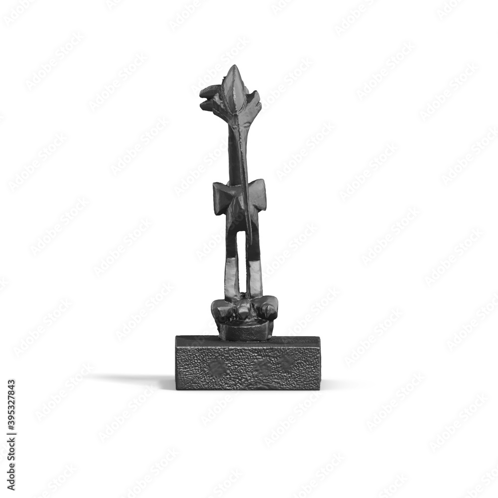 Fototapete a collection of sculptures made in neon style on a black background for your design ideas. 3d render