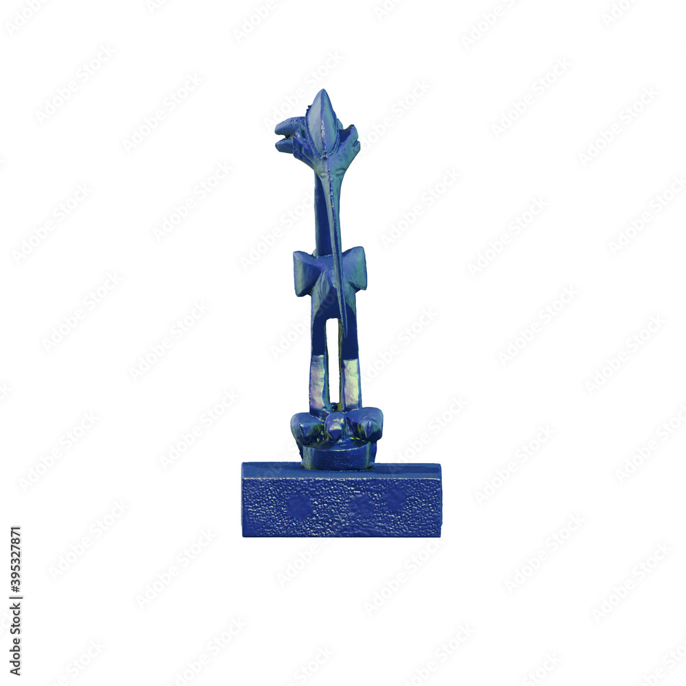 Fototapete a collection of sculptures made in neon style on a black background for your design ideas. 3d render