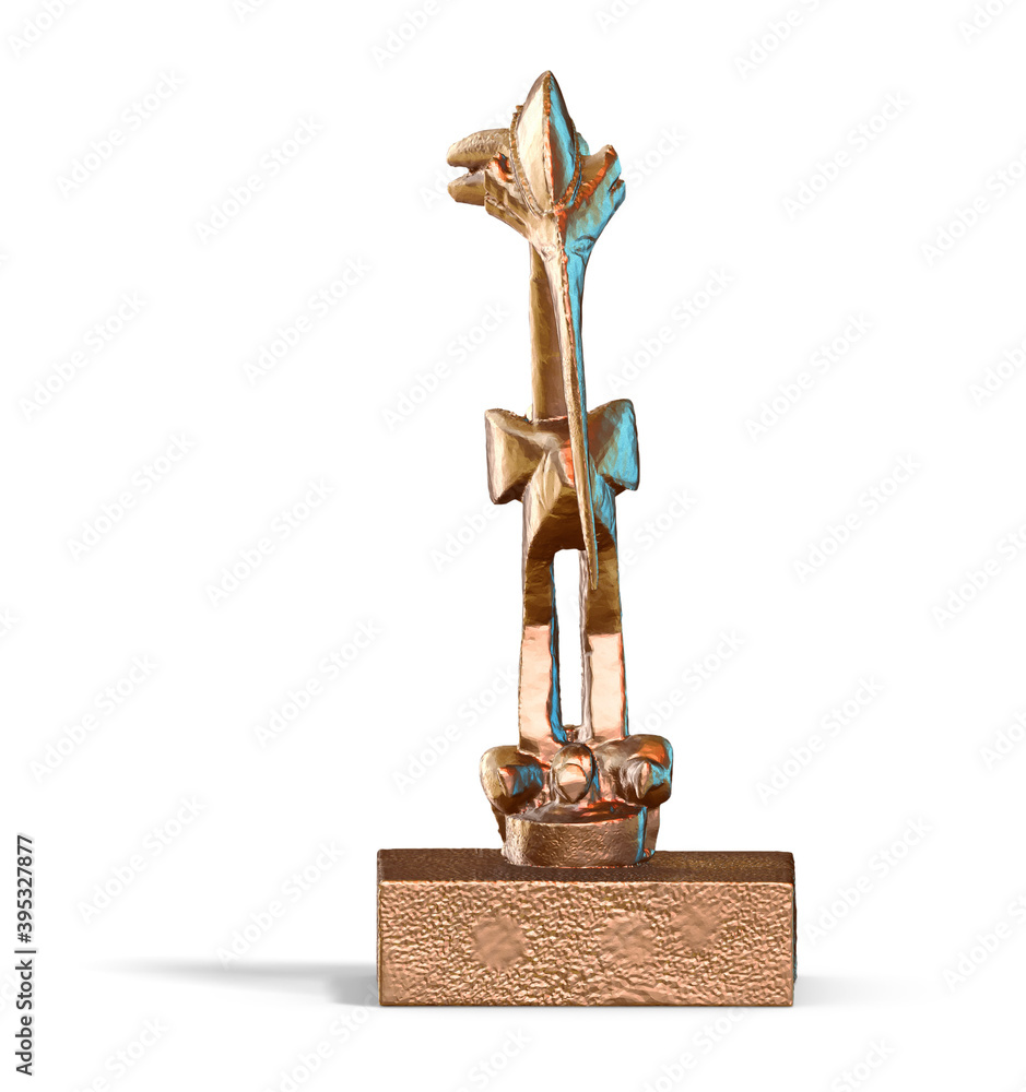Fototapete a collection of sculptures made in neon style on a black background for your design ideas. 3d render