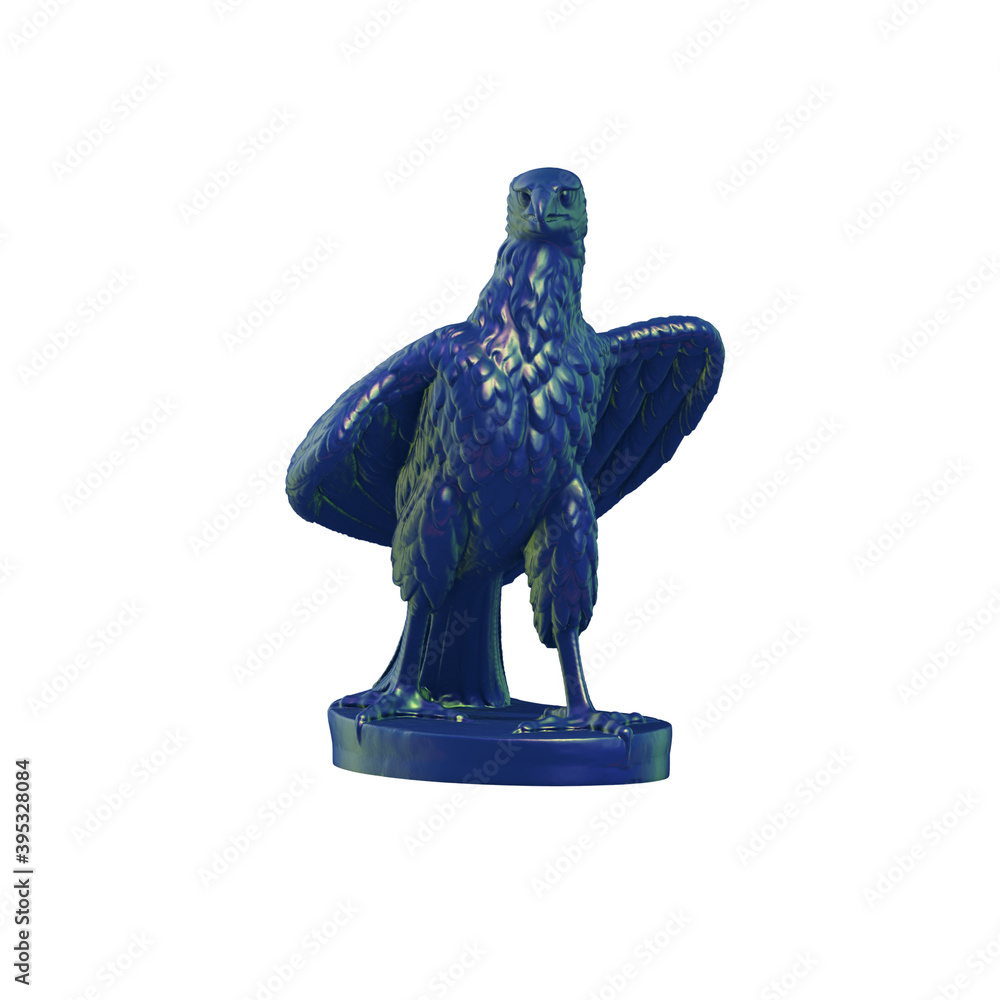 Fototapete a collection of sculptures made in neon style on a black background for your design ideas. 3d render