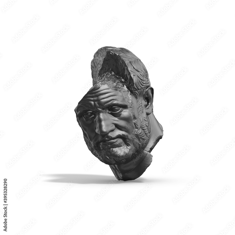 Fototapete a collection of sculptures made in neon style on a black background for your design ideas. 3d render