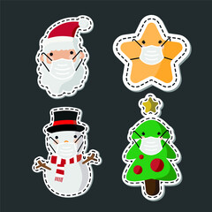Christmas drawings. Vector image. Funny image to decorate.