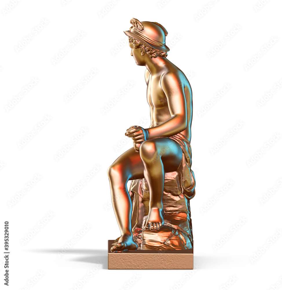 Fototapete a collection of sculptures made in neon style on a black background for your design ideas. 3d render