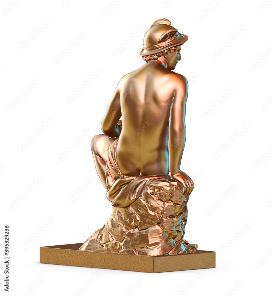 Fototapete a collection of sculptures made in neon style on a black background for your design ideas. 3d render
