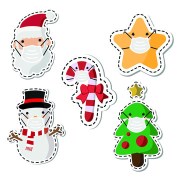 Christmas drawings. Vector image. Funny image to decorate.