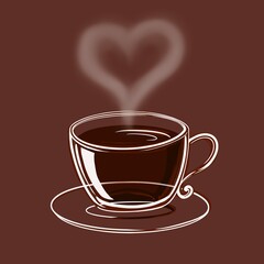 cup of coffee with heart