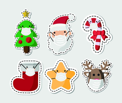 Christmas drawings. Vector image. Funny image to decorate.