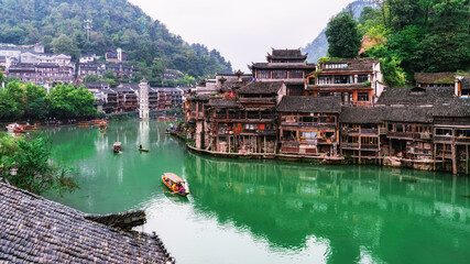 Beautiful scenery of Fenghuang ancient town
