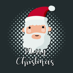 Funny Santa Claus sticker. Decorative color image.