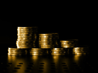 stack coins business money for background
