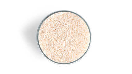 Fototapeta na wymiar Rice on a white background. High quality photo