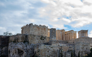 Acropolis of Athens, view from Areopagus hill in Greece