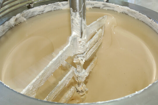 artisanal soft nougat factory of Tonara in the Sardinia region of Italy made with almonds and walnuts