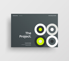 Fototapeta na wymiar Creative business abstract horizontal front page vector mock up. Corporate geometric report cover illustration design layout. Company identity brochure template.