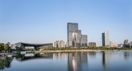 Fototapeta na wymiar Urban architecture skyline of Nansha District, Guangzhou, China