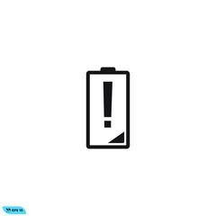 Icon vector graphic of Battery low, good for template
