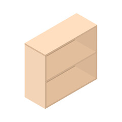Obraz premium Bookshelf, isometric design. 3D render. Vector illustration.