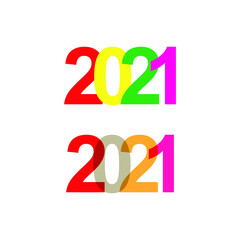  2021 new year icon vector illustration design template. Happy new year logo.