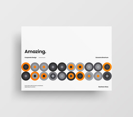 Creative business abstract horizontal front page vector mock up. Corporate geometric report cover illustration design layout. Company identity brochure template.