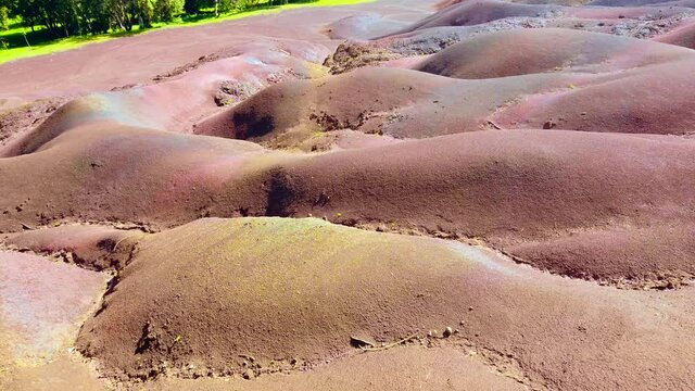 The Seven coloured earths near Chamarel, Mauritius, Africa