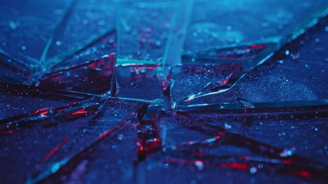 Shattered glass trembles as it&nbsp;hits&nbsp;the table