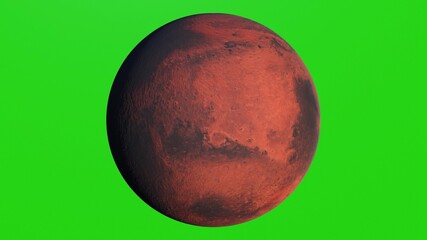Realistic Mars. Perfect for your own background using green screen. 3d rendering © Laricha