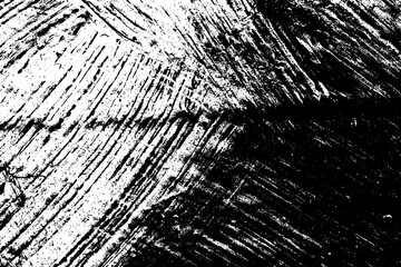 Black and white grunge texture. Black streaks of paint, ink, and dirt. Abstract monochrome background. Pattern of scratches, chips, and wear