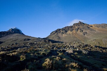 Mount Illiniza Sur and Illiniza Norte. Ecuador. South America.