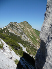 Rotwand mountain from Ruchenkopfe mountains in Bavaria, Germany