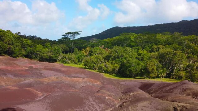 The Seven coloured earths near Chamarel, Mauritius, Africa