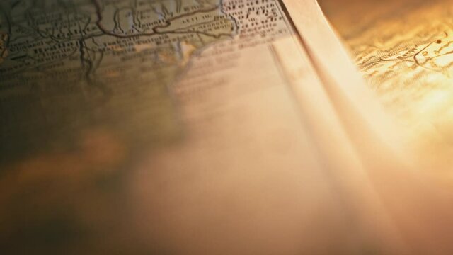 Pointing at a old map